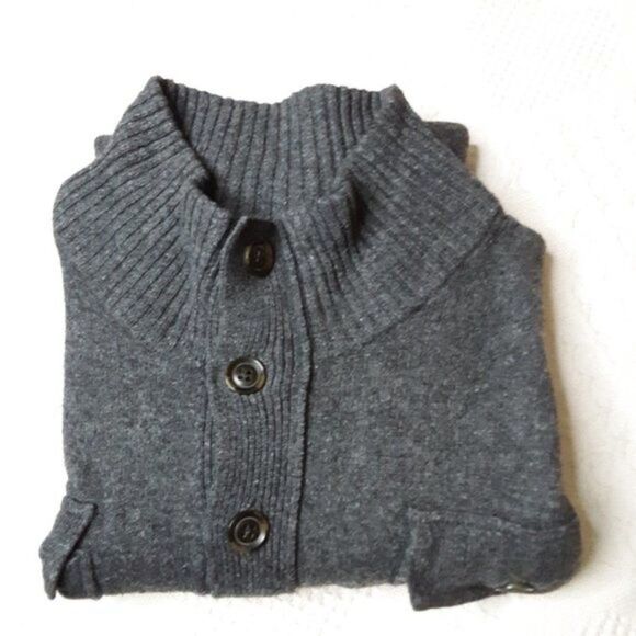 Gap Men Grey Half Button Long Sleeve Sweater size XXL - Picture 12 of 12